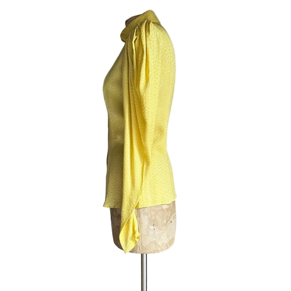 Thierry Mugler - Silk Darter Chartruse Blouse - Picture 8 of 10
